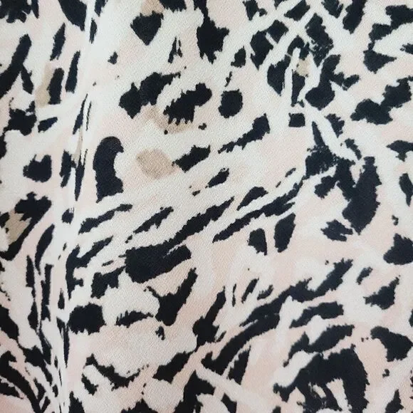 Calvin Klein Abstract Animal Print V Neck Blouse - Picture 9 of 13